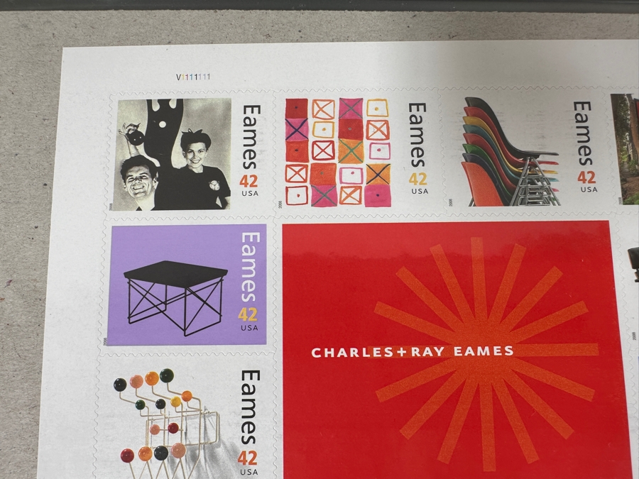 United States Mint Postage Stamp Sheets: (2) Charles & Ray Eames Stamp Sheets And (2) Isamu Noguchi Stamp Sheets [Photo 6]