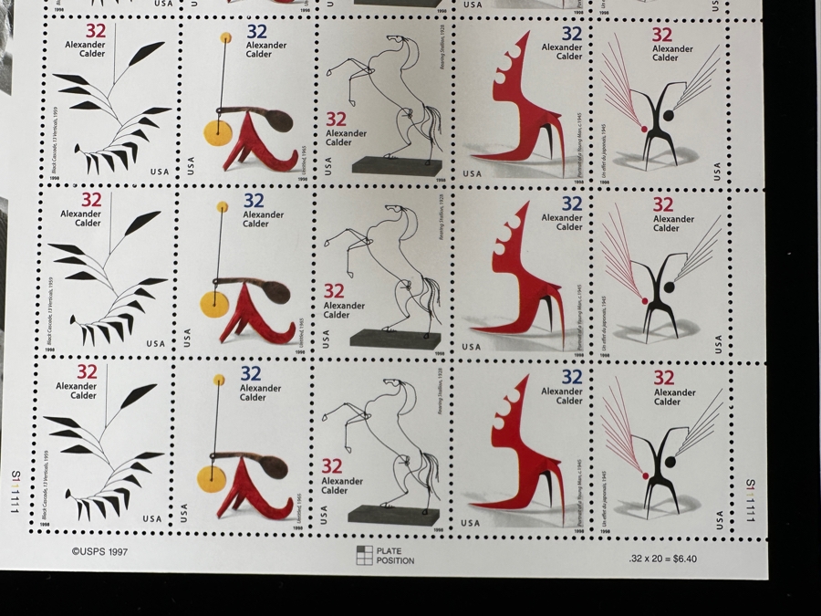 United States Mint Postage Stamp Sheets: (2) Andy Warhol Stamp Sheets And (2) Alexander Calder Stamp Sheets [Photo 7]
