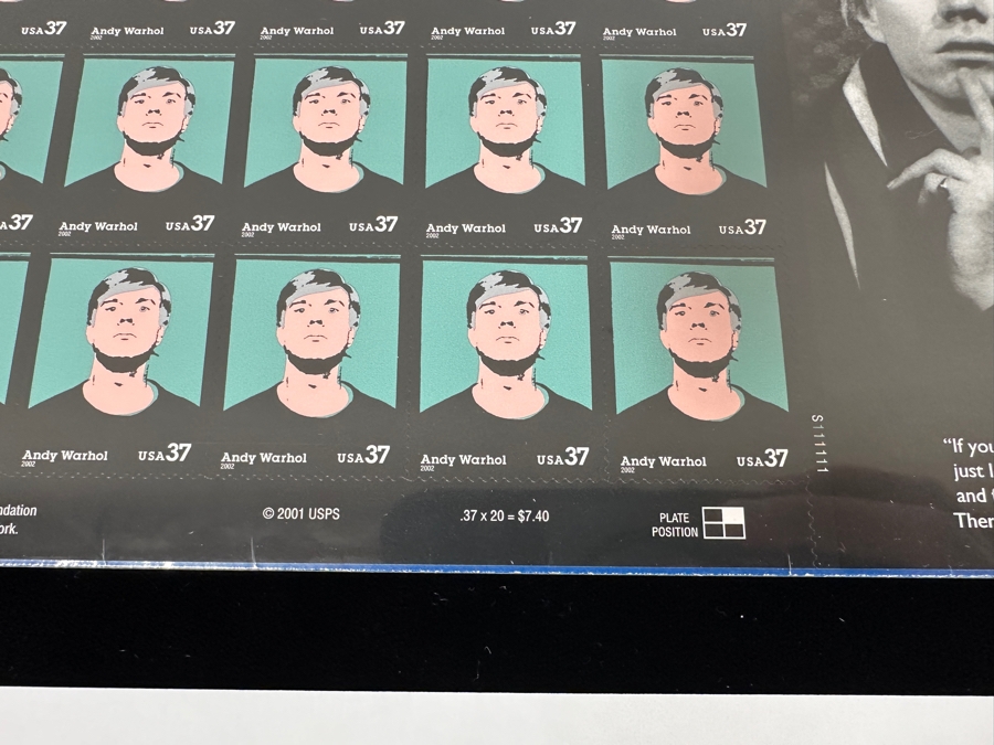 United States Mint Postage Stamp Sheets: (2) Andy Warhol Stamp Sheets And (2) Alexander Calder Stamp Sheets [Photo 3]