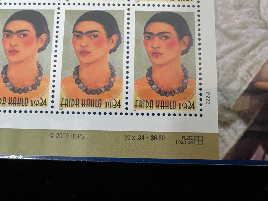 United States Mint Postage Stamp Sheets: (2) Georgia O'Keefe Stamp Sheets And (2) Frida Kahlo Stamp Sheets [Photo 7]