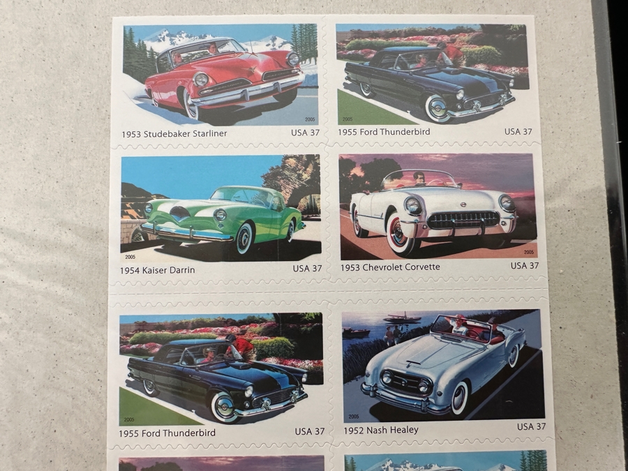 US Mint Postage Stamps American Motorcycles, Sporty Cars & Antique Cars $46.40 Postage Value [Photo 7]