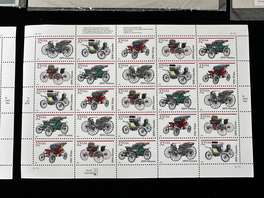 US Mint Postage Stamps American Motorcycles, Sporty Cars & Antique Cars $46.40 Postage Value [Photo 10]