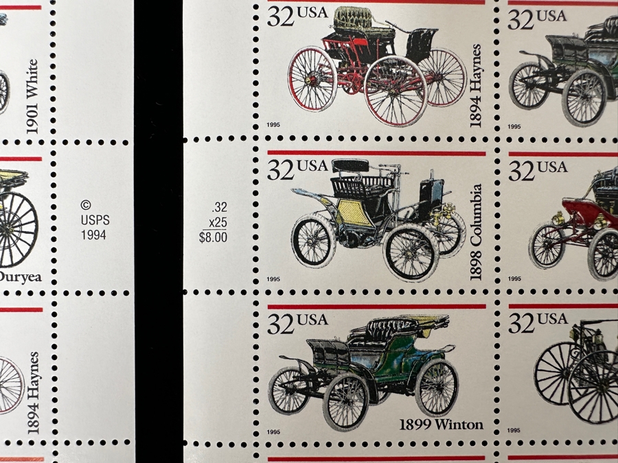 US Mint Postage Stamps American Motorcycles, Sporty Cars & Antique Cars $46.40 Postage Value [Photo 11]