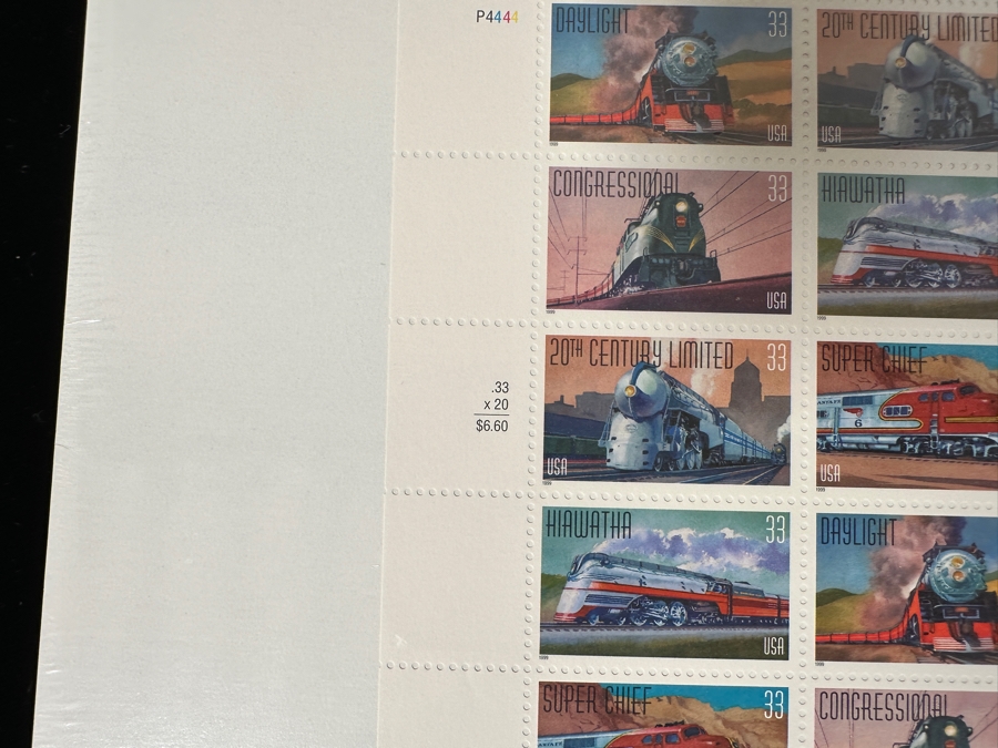 US Mint Postage Stamps Speed Boats, Trains & Ships $35.84 Postage Value [Photo 3]