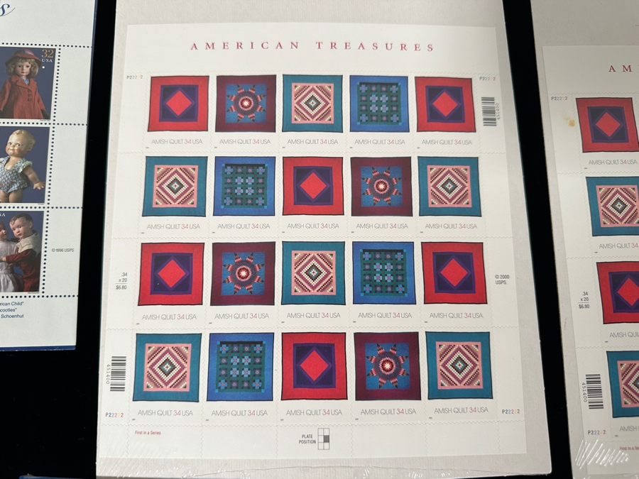 Mint US Postage Stamps American Dolls, American Glass, American Photography, American Art & American Treasures $74.30 Postage Value [Photo 12]