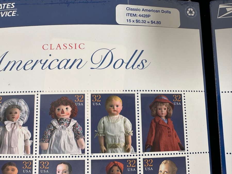 Mint US Postage Stamps American Dolls, American Glass, American Photography, American Art & American Treasures $74.30 Postage Value [Photo 11]