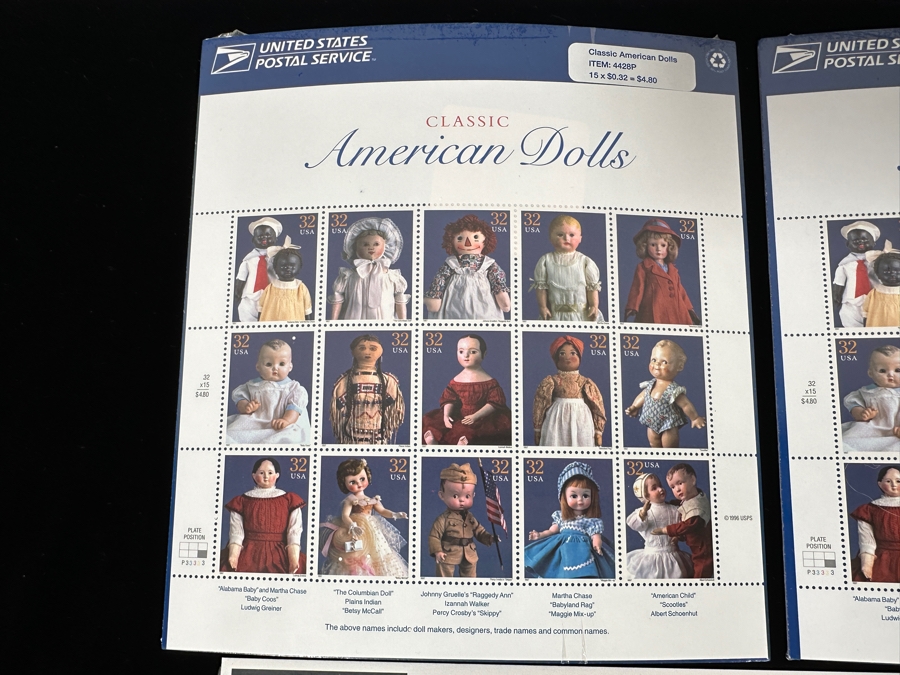 Mint US Postage Stamps American Dolls, American Glass, American Photography, American Art & American Treasures $74.30 Postage Value [Photo 10]