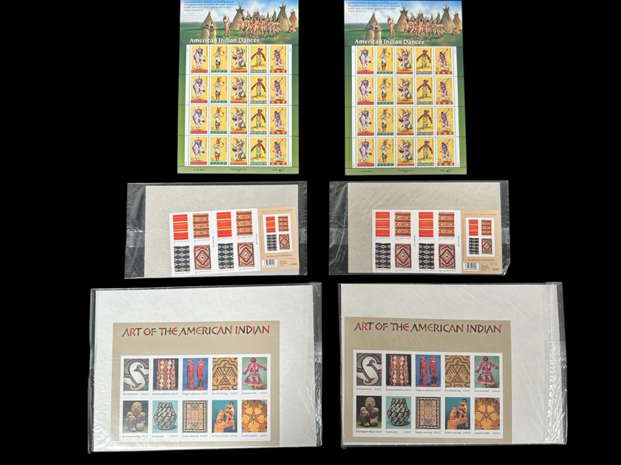 Mint US Postage Stamps Featuring American Indians