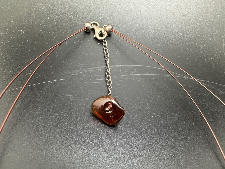 Stunning Amber Beads Sterling Silver 14' Necklace [Photo 7]