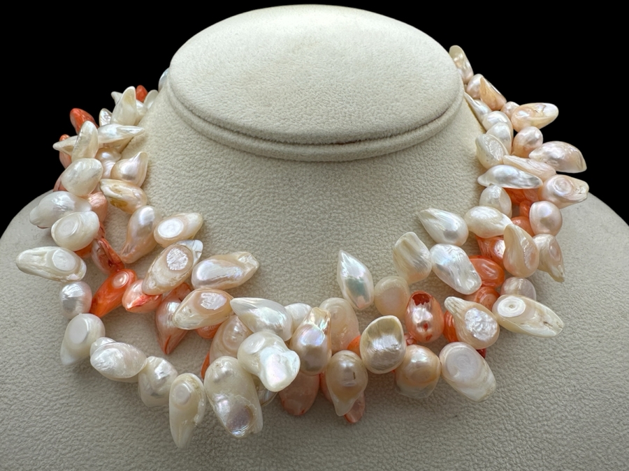 Multi-Strand 16' Pearl Necklace