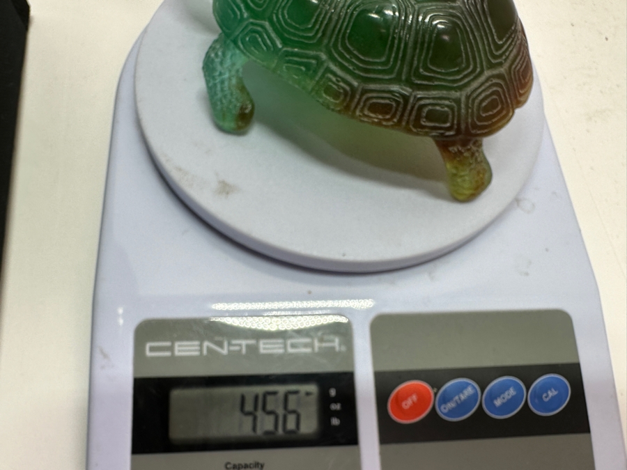 Vintage Signed Daum France Crystal Turtle Figurine 456g [Photo 11]