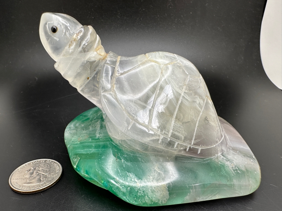 Hand Carved Stone Turtle Figurine 609g [Photo 2]