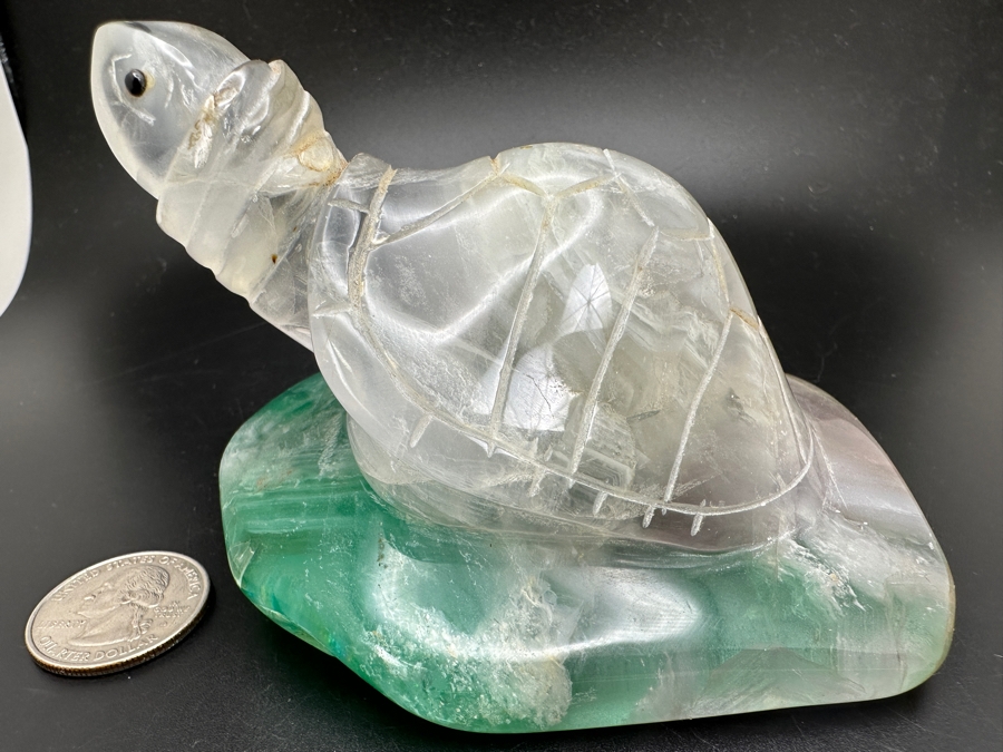 Hand Carved Stone Turtle Figurine 609g [Photo 3]