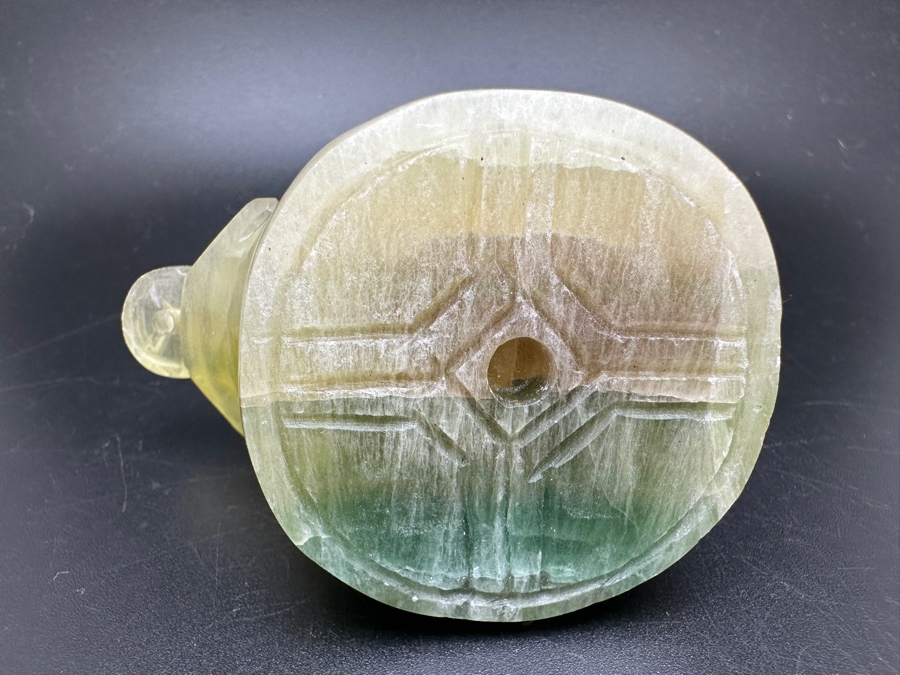 (3) Carved Chinese Feng Shui Golden Toad Wealth Figurines Of Various Stones 364g [Photo 14]