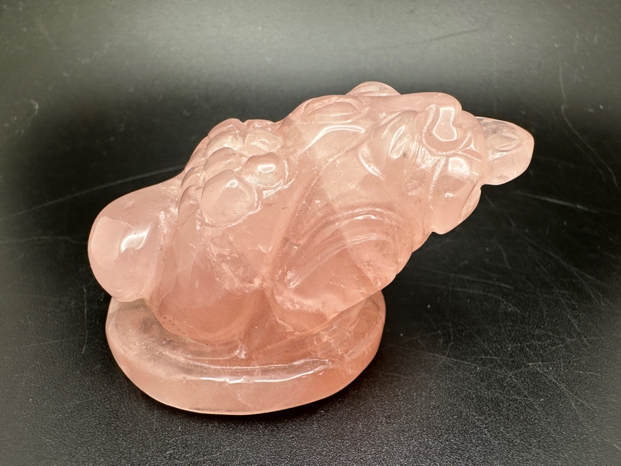 (3) Carved Chinese Feng Shui Golden Toad Wealth Figurines Of Various Stones 364g [Photo 15]