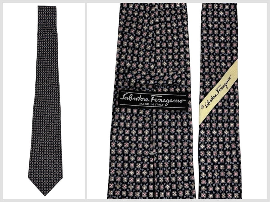 Salvatore Ferragamo Men's Silk Tie, Made in Italy