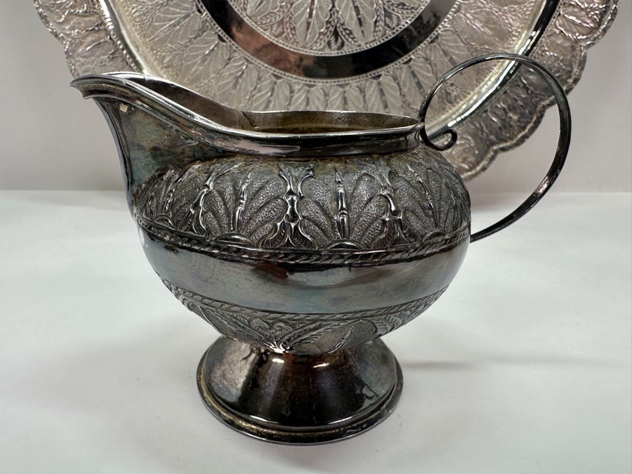 Stunning Ornate .800 Silver Tea Service Set By Mohd Salleh & Sons 1260B Malaysia 1,469g (80% Silver - Silver Melt Value $1,242) [Photo 11]