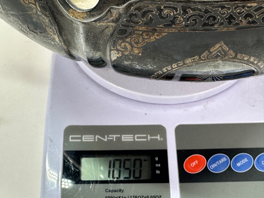 Large Sterling Silver Hallmarked SIAM Thailand Thainakon Footed Bowl With Handles 1,050g (92.5% Silver - Silver Melt Value $1,026) [Photo 22]