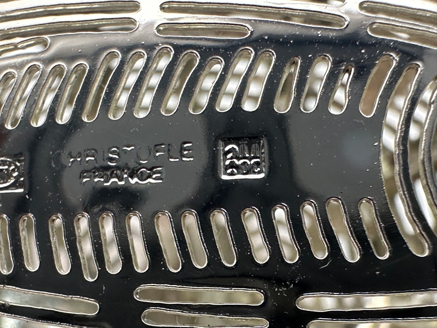 Christofle France Lumiere D'Argent Silverplate Pierced Turtle Figurine [Photo 9]