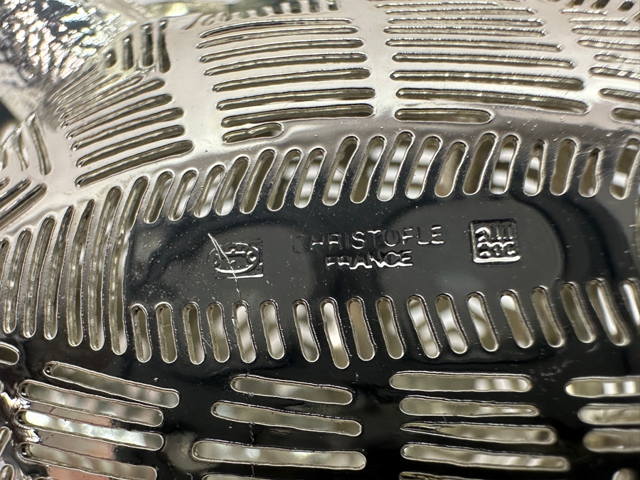 Christofle France Lumiere D'Argent Silverplate Pierced Turtle Figurine [Photo 8]