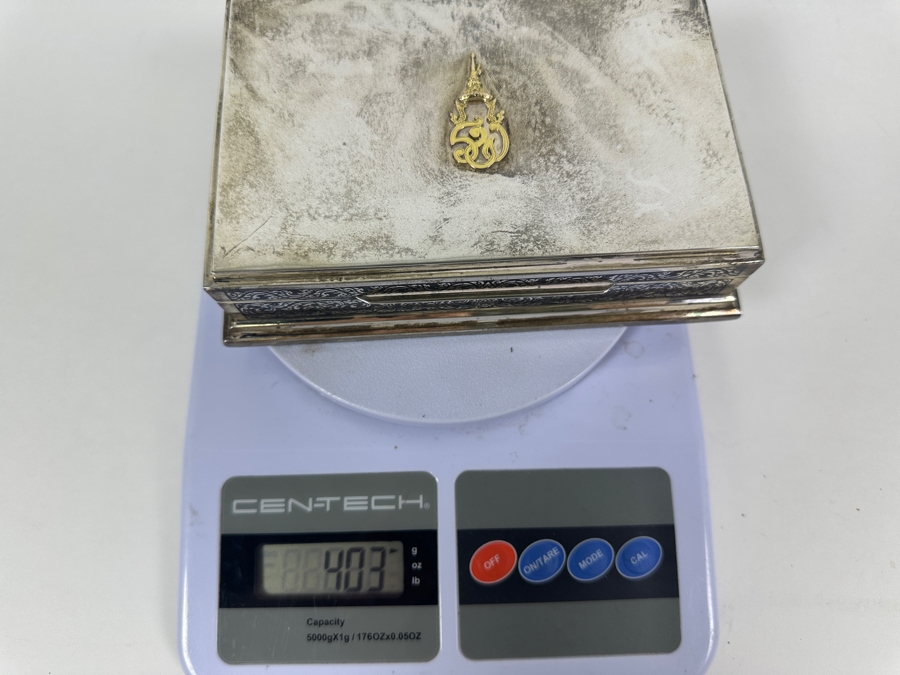 Vintage Sterling Silver Thailand Box 403g (92.5% Silver) [Photo 12]