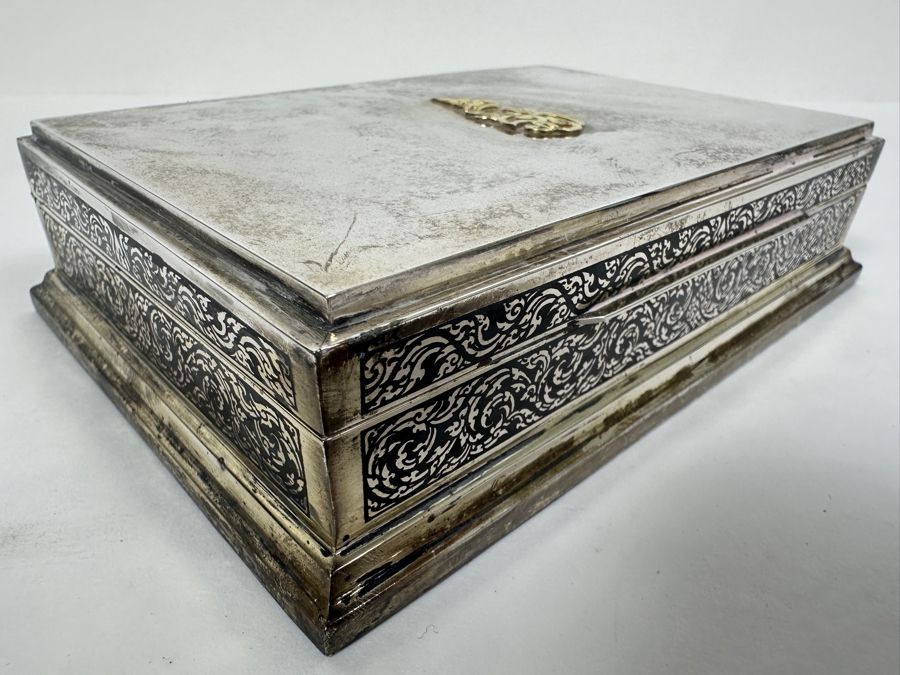 Vintage Sterling Silver Thailand Box 403g (92.5% Silver) [Photo 6]