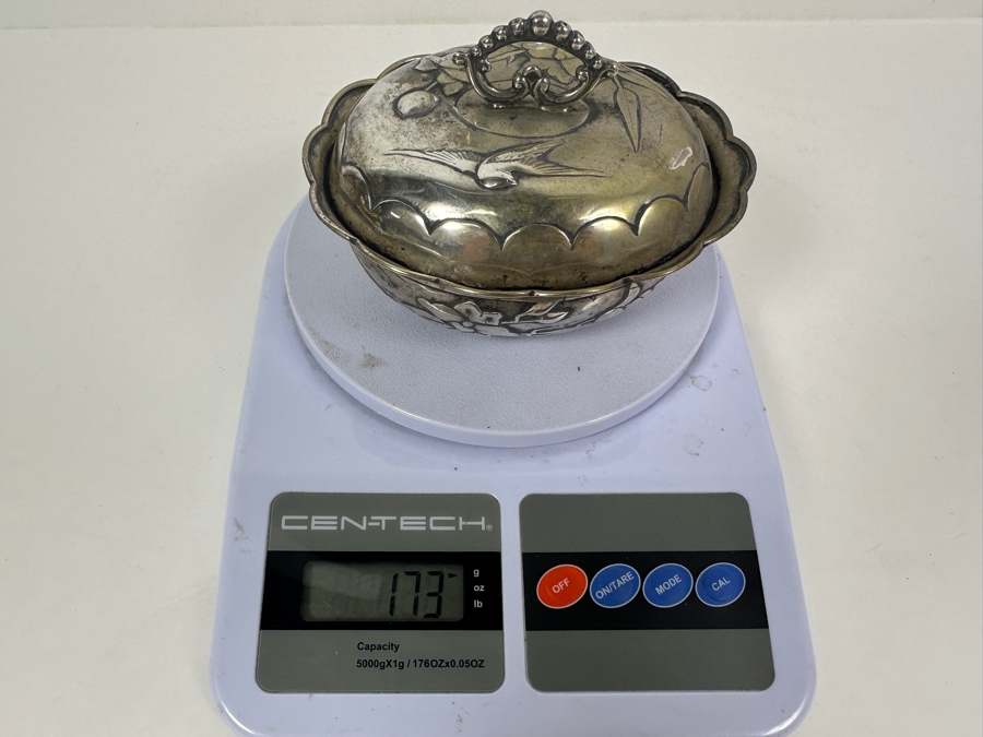 Vintage Chinese .800 Silver Hallmarked Bowl Box 173g (80% Silver - Silver Melt Value $146) [Photo 16]
