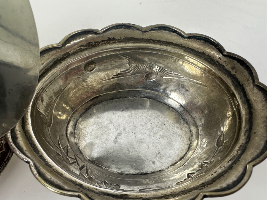 Vintage Chinese .800 Silver Hallmarked Bowl Box 173g (80% Silver - Silver Melt Value $146) [Photo 10]