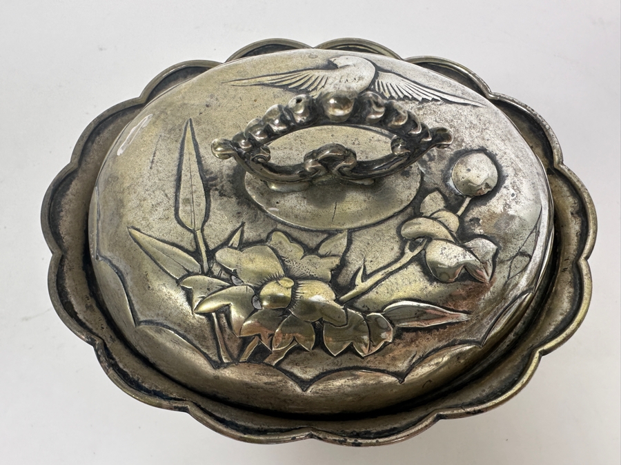 Vintage Chinese .800 Silver Hallmarked Bowl Box 173g (80% Silver - Silver Melt Value $146) [Photo 4]