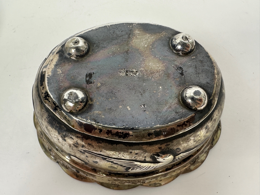Vintage Chinese .800 Silver Hallmarked Bowl Box 173g (80% Silver - Silver Melt Value $146) [Photo 12]