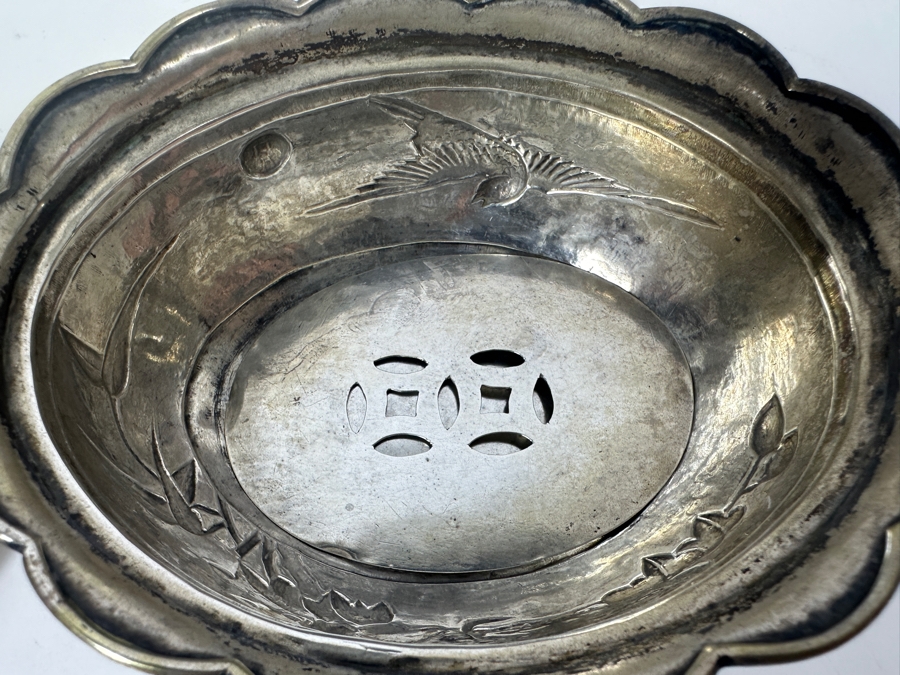 Vintage Chinese .800 Silver Hallmarked Bowl Box 173g (80% Silver - Silver Melt Value $146) [Photo 9]