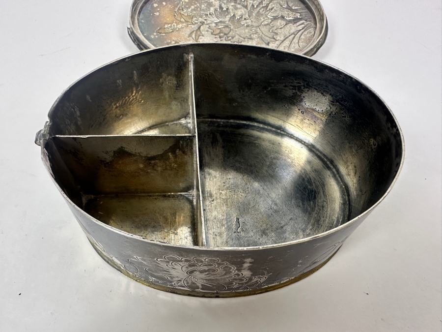 Vintage Chinese .800 Silver Hallmarked Box 238g (80% Silver - Silver Melt Value $201) [Photo 8]