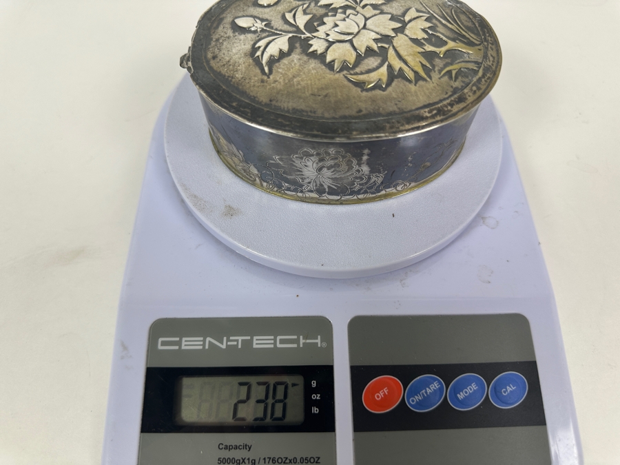 Vintage Chinese .800 Silver Hallmarked Box 238g (80% Silver - Silver Melt Value $201) [Photo 12]