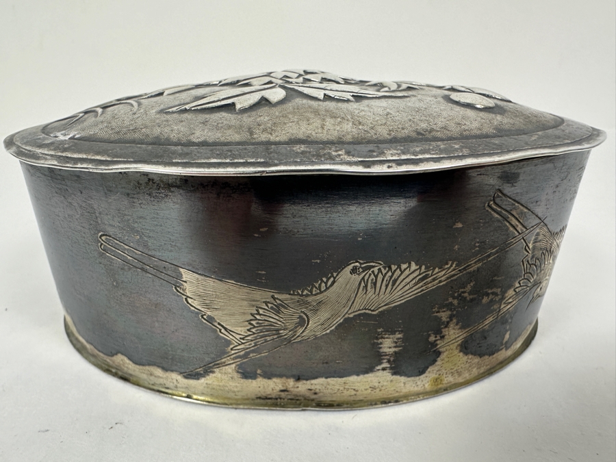 Vintage Chinese .800 Silver Hallmarked Box 238g (80% Silver - Silver Melt Value $201) [Photo 6]