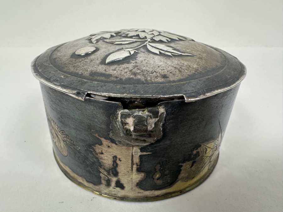 Vintage Chinese .800 Silver Hallmarked Box 238g (80% Silver - Silver Melt Value $201) [Photo 5]