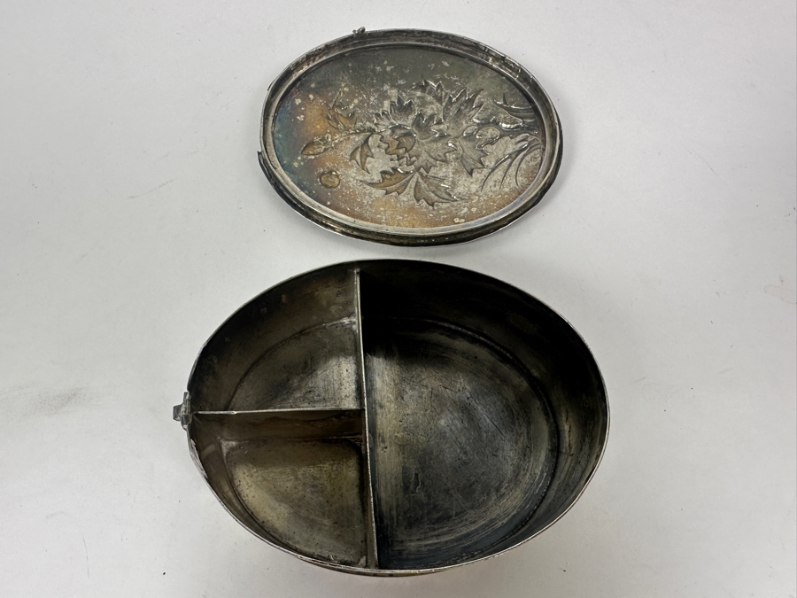 Vintage Chinese .800 Silver Hallmarked Box 238g (80% Silver - Silver Melt Value $201) [Photo 7]