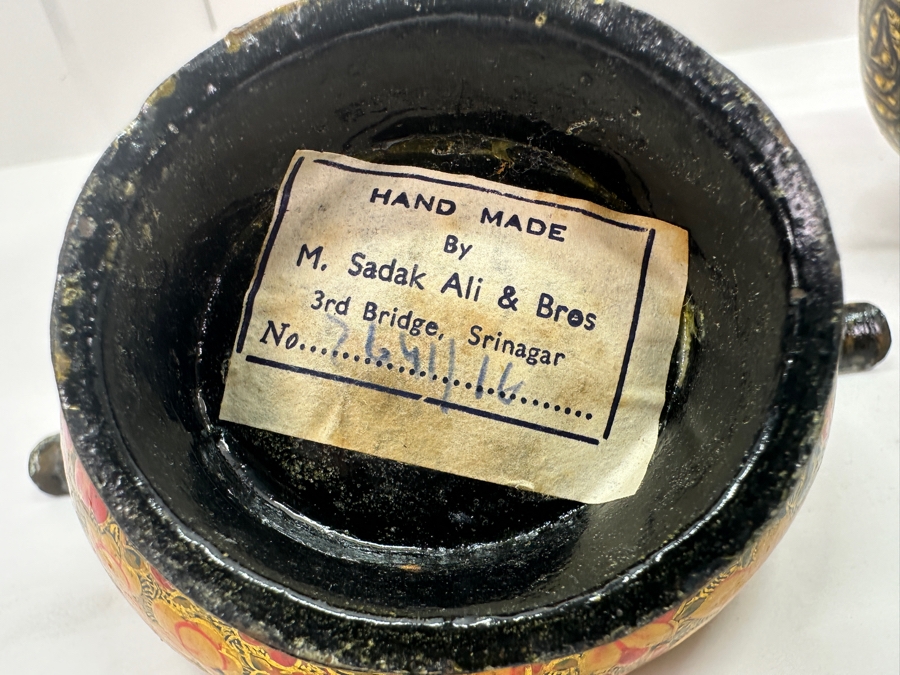 (4) Handmade Hand Painted Indian Bowls By M. Sadak Ali & Bros. [Photo 13]