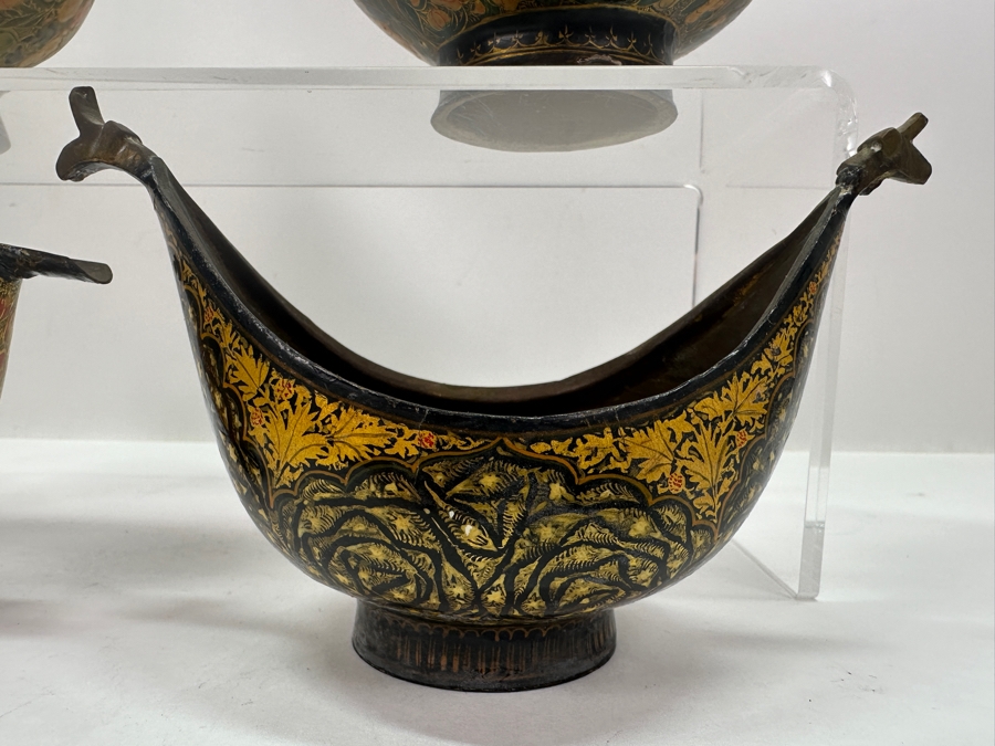(4) Handmade Hand Painted Indian Bowls By M. Sadak Ali & Bros. [Photo 9]