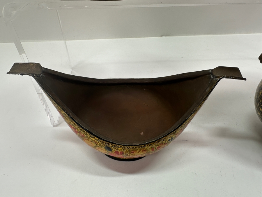 (4) Handmade Hand Painted Indian Bowls By M. Sadak Ali & Bros. [Photo 6]