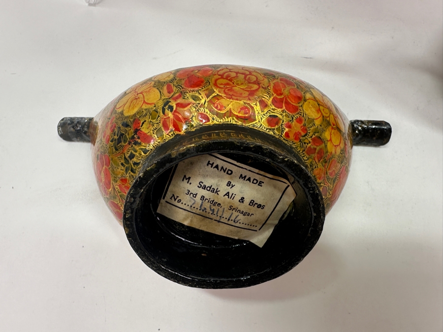 (4) Handmade Hand Painted Indian Bowls By M. Sadak Ali & Bros. [Photo 12]