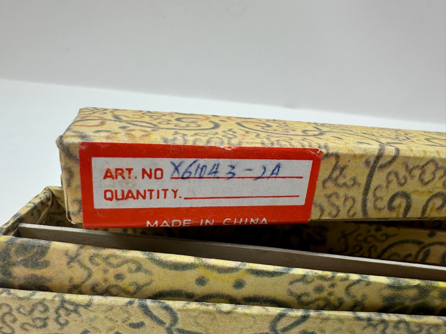Set Of 12 Chinese Wooden / Jade Chopsticks With Original Boxes [Photo 10]