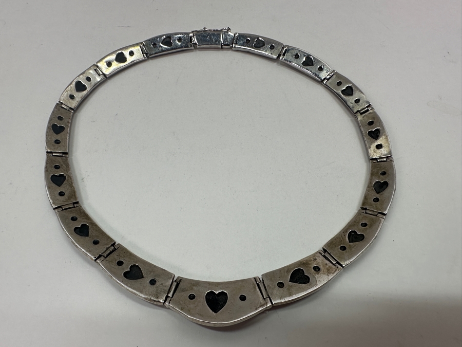 Sterling Silver and Onyx Necklace 85g [Photo 6]