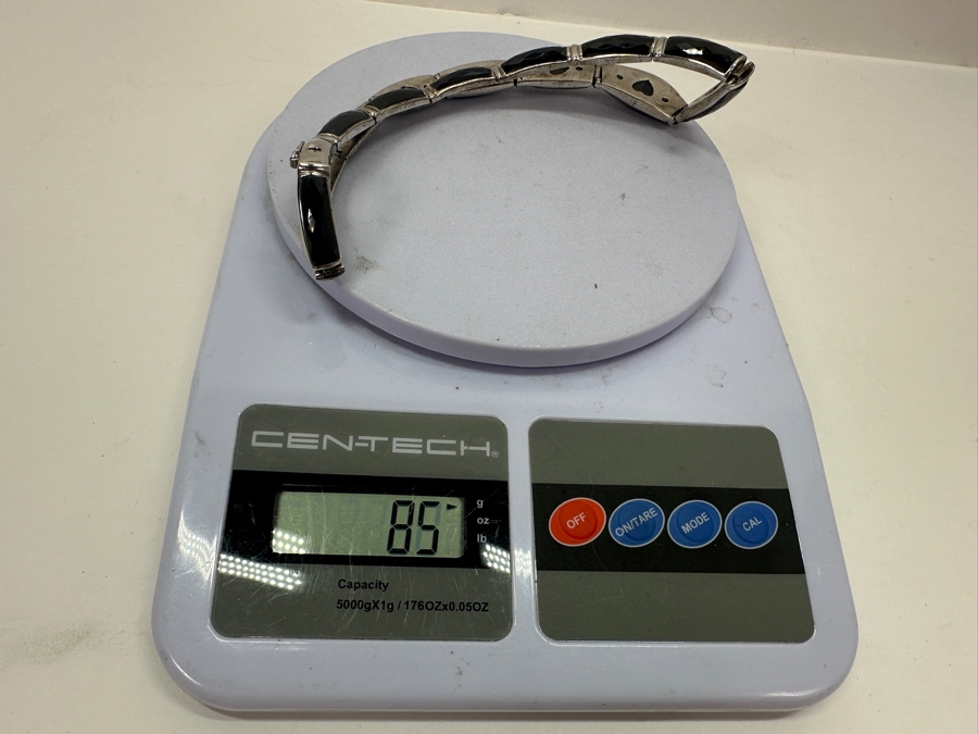 Sterling Silver and Onyx Necklace 85g [Photo 7]