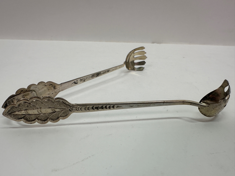 .800 Silver Tongs By Mohd Salleh & Sons 1260B Malaysia 17g [Photo 2]