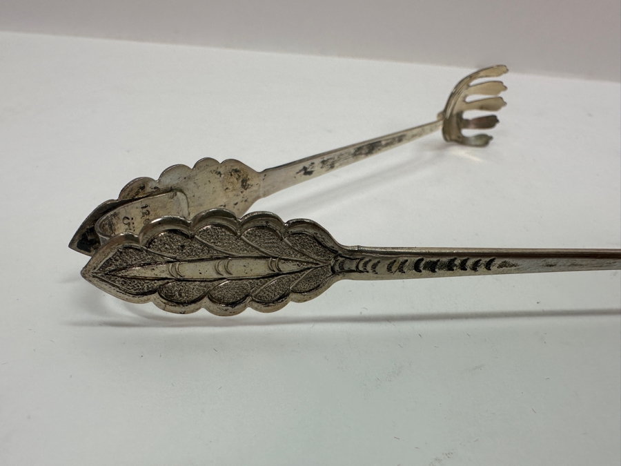 .800 Silver Tongs By Mohd Salleh & Sons 1260B Malaysia 17g [Photo 4]