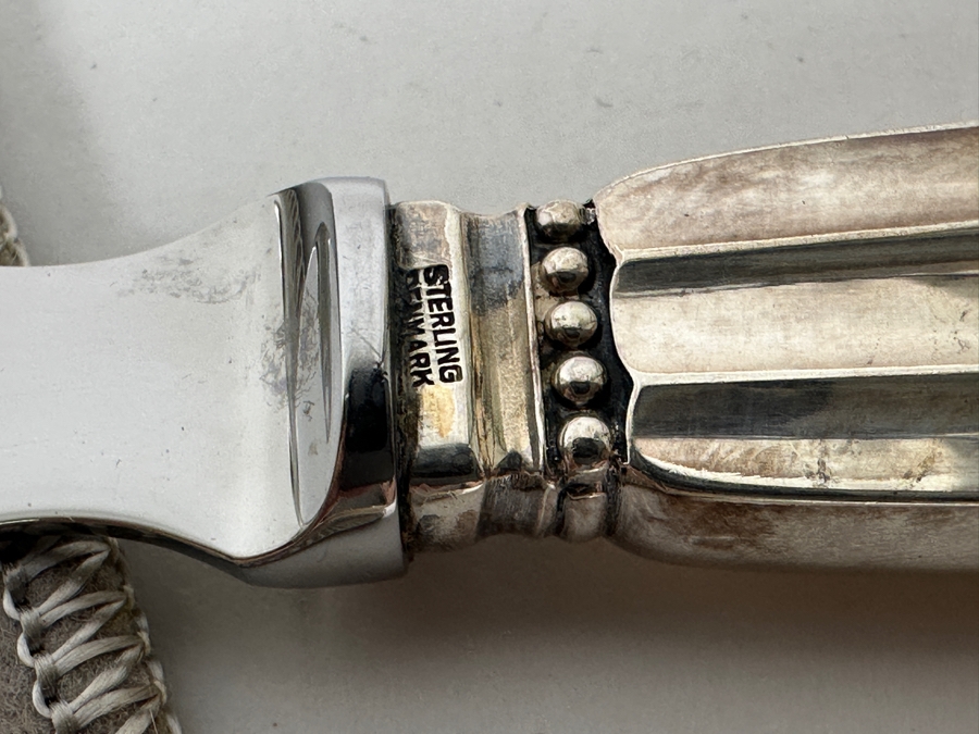 (1) Sterling Silver Georg Jensen Knife, (1) Modernist Set Of Hackman Finland Stainless Steel Salad Serving Set And (6) Vintage Arthur Price & Co Sheffield England Knives [Photo 7]