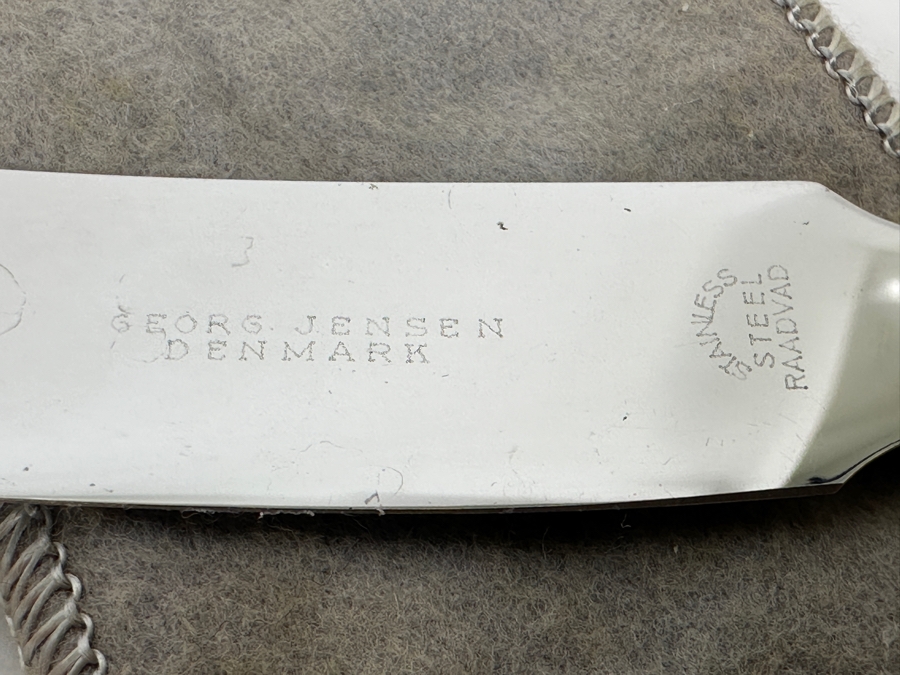 (1) Sterling Silver Georg Jensen Knife, (1) Modernist Set Of Hackman Finland Stainless Steel Salad Serving Set And (6) Vintage Arthur Price & Co Sheffield England Knives [Photo 6]