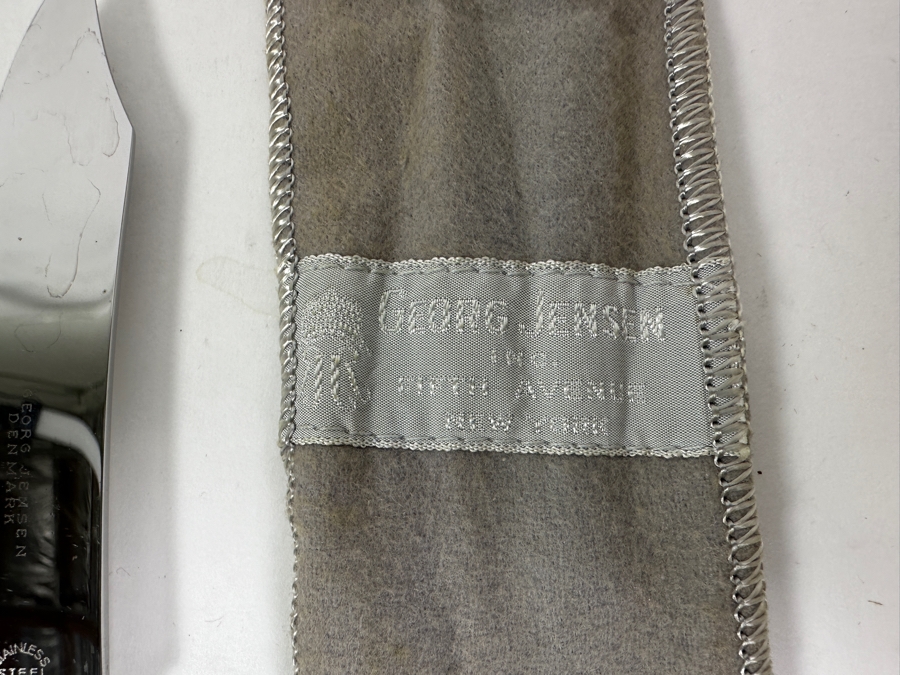 (1) Sterling Silver Georg Jensen Knife, (1) Modernist Set Of Hackman Finland Stainless Steel Salad Serving Set And (6) Vintage Arthur Price & Co Sheffield England Knives [Photo 4]