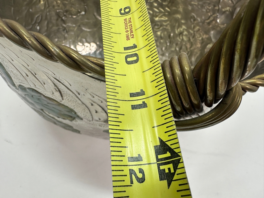 Brass Decorative Basket from India 13'W x 11.5'D x 15'H [Photo 9]