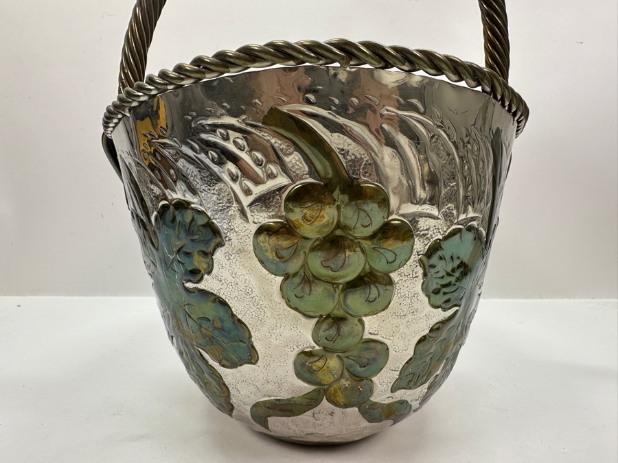 Brass Decorative Basket from India 13'W x 11.5'D x 15'H [Photo 4]